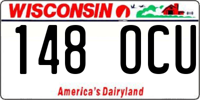 WI license plate 148OCU
