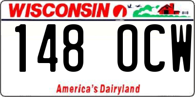 WI license plate 148OCW
