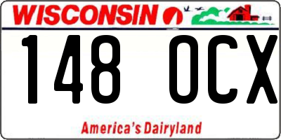 WI license plate 148OCX