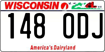 WI license plate 148ODJ