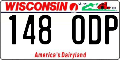WI license plate 148ODP