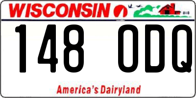 WI license plate 148ODQ