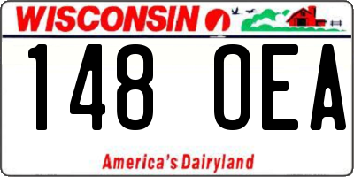 WI license plate 148OEA