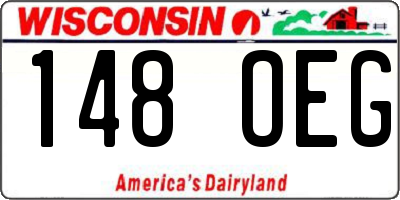 WI license plate 148OEG
