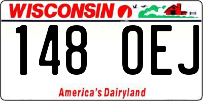 WI license plate 148OEJ