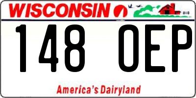 WI license plate 148OEP