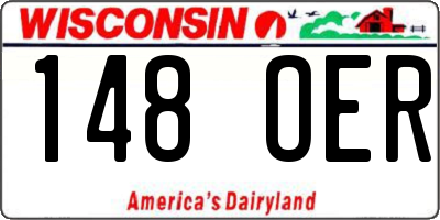 WI license plate 148OER