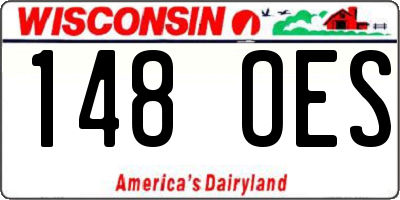 WI license plate 148OES