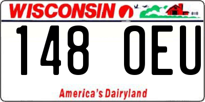 WI license plate 148OEU