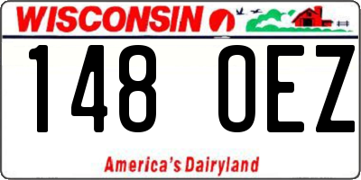 WI license plate 148OEZ