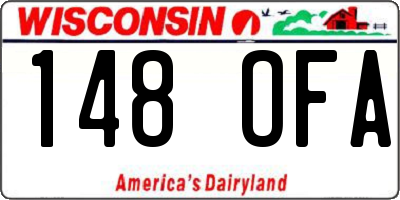 WI license plate 148OFA