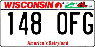 WI license plate 148OFG