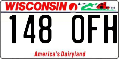 WI license plate 148OFH