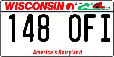 WI license plate 148OFI
