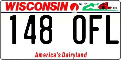 WI license plate 148OFL