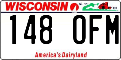 WI license plate 148OFM