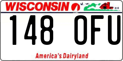 WI license plate 148OFU
