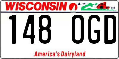 WI license plate 148OGD
