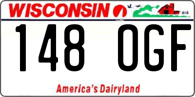 WI license plate 148OGF