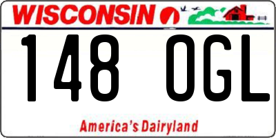 WI license plate 148OGL