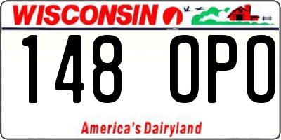 WI license plate 148OPO