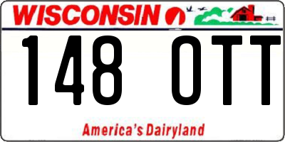 WI license plate 148OTT