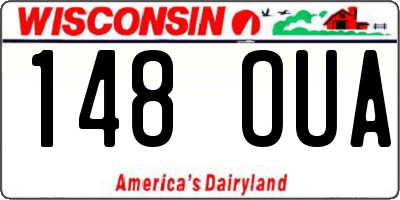 WI license plate 148OUA