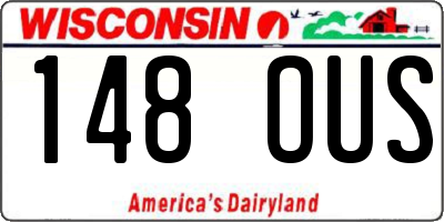 WI license plate 148OUS