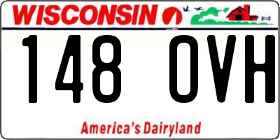 WI license plate 148OVH