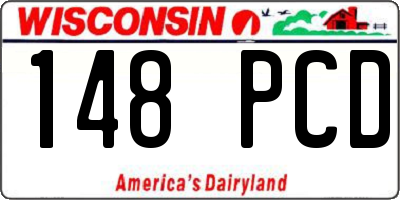 WI license plate 148PCD
