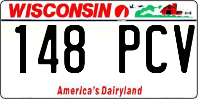 WI license plate 148PCV