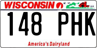 WI license plate 148PHK