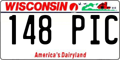 WI license plate 148PIC