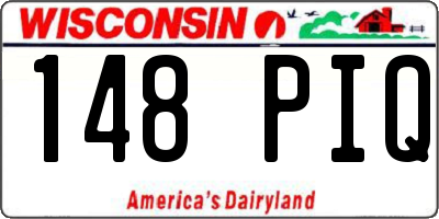 WI license plate 148PIQ