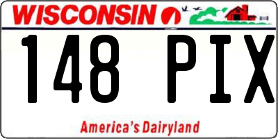WI license plate 148PIX