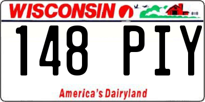 WI license plate 148PIY