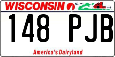 WI license plate 148PJB