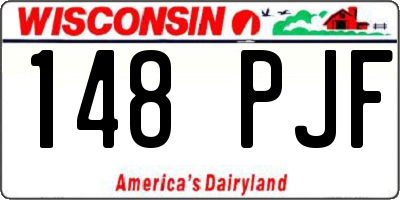 WI license plate 148PJF