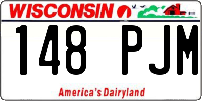 WI license plate 148PJM