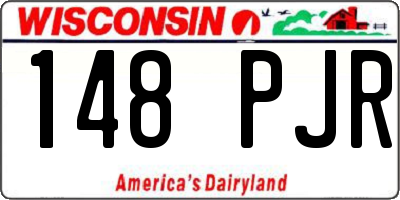WI license plate 148PJR