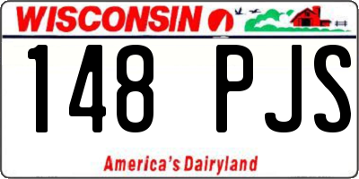 WI license plate 148PJS