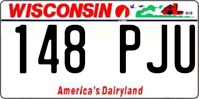 WI license plate 148PJU