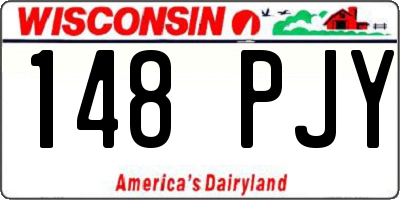 WI license plate 148PJY