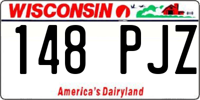 WI license plate 148PJZ