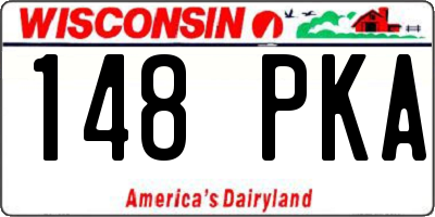 WI license plate 148PKA