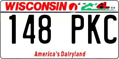 WI license plate 148PKC
