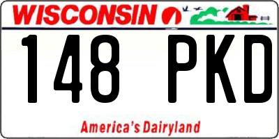 WI license plate 148PKD