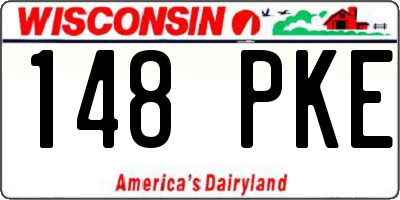 WI license plate 148PKE