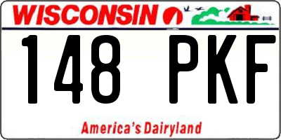 WI license plate 148PKF