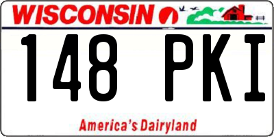 WI license plate 148PKI